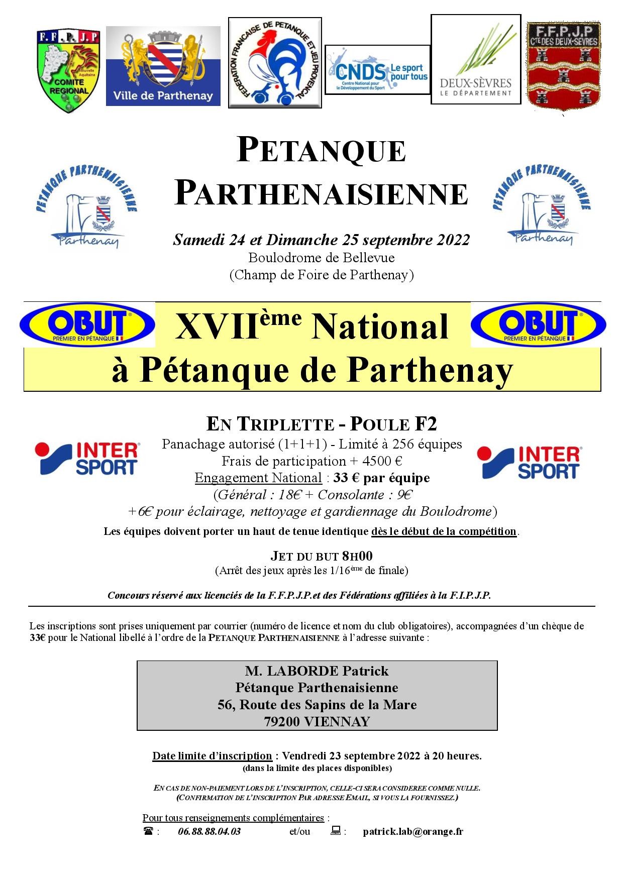 Listes des équipes du XVII National