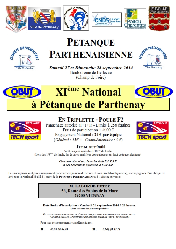 National XI à pétanque de Parthenay National XI à pétanque de Parthenay