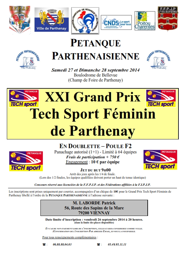 Grand Prix Féminin Tech Sport de Parthenay