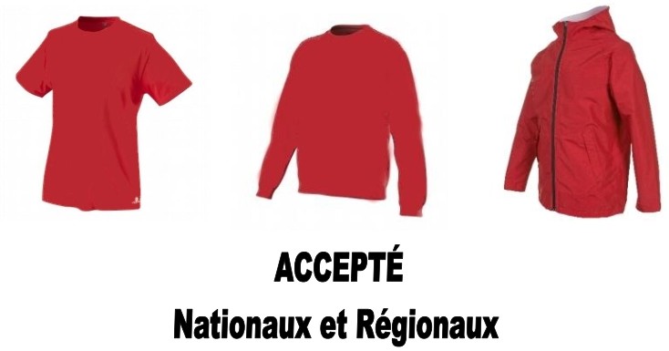 Règlementation : les tenues Règlementation : les tenues