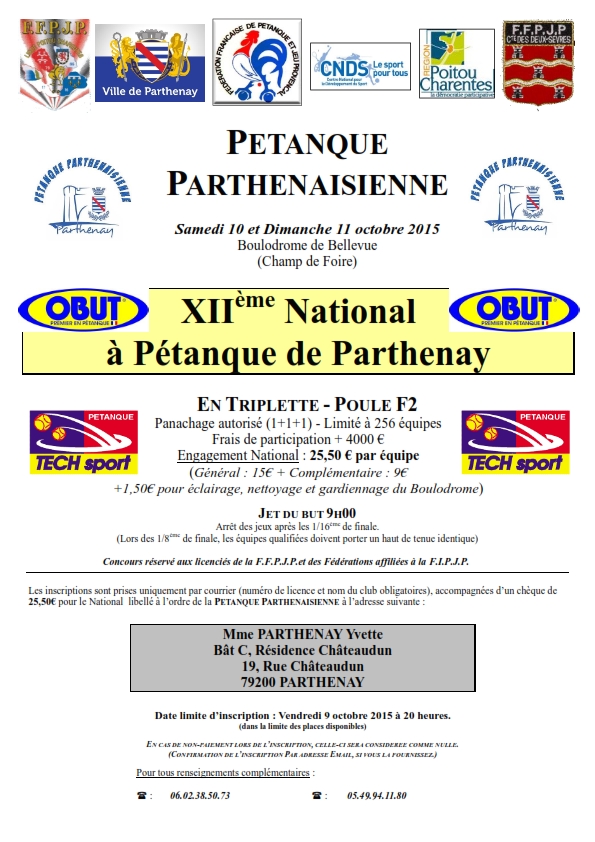 XII National à pétanque de Parthenay