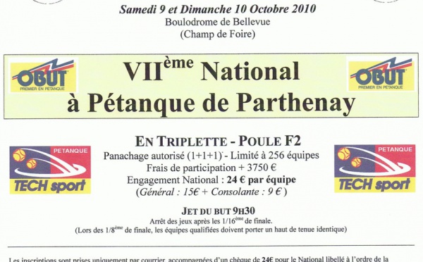 VIIème National à pétanque de Parthenay