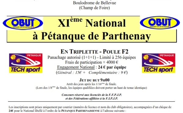 National XI à pétanque de Parthenay