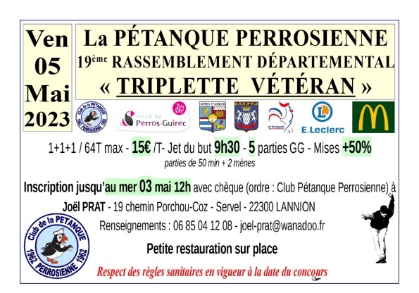 Rassemblement Départemental Triplette Vétéran Rassemblement Départemental Triplette Vétéran