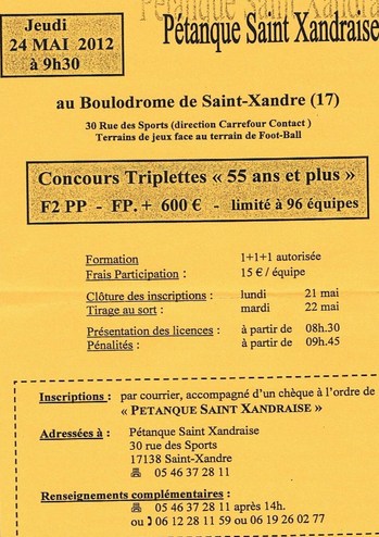 concours vétèrans  "55ans et plus"