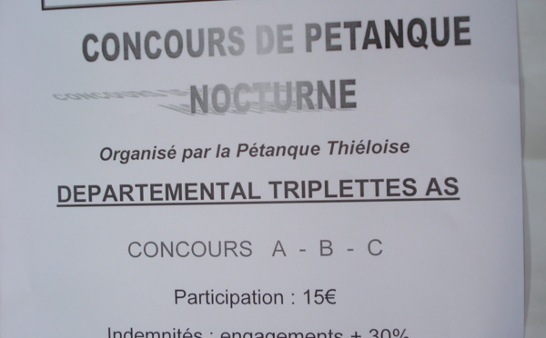 TRIPLETTES DEPARTEMENTAL AS LE 18 AOUT (NOCTURNE 20H)