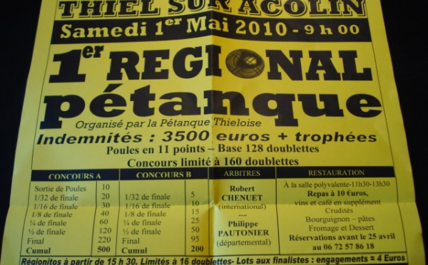 1ER REGIONAL DOUBLETTES DU 1ER MAI