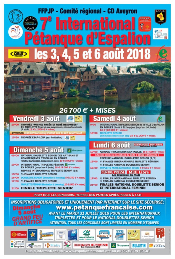 Inscription Espalion 2018.