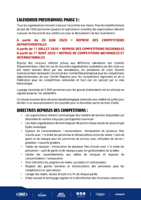 Nouveau plan de reprise de la fédération. Nouveau plan de reprise de la fédération.