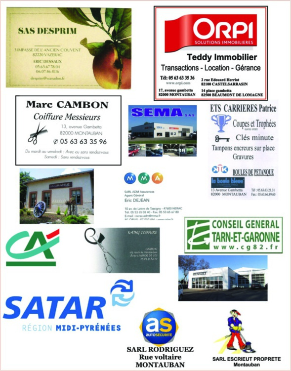 Sponsors pour cette saison 2016.