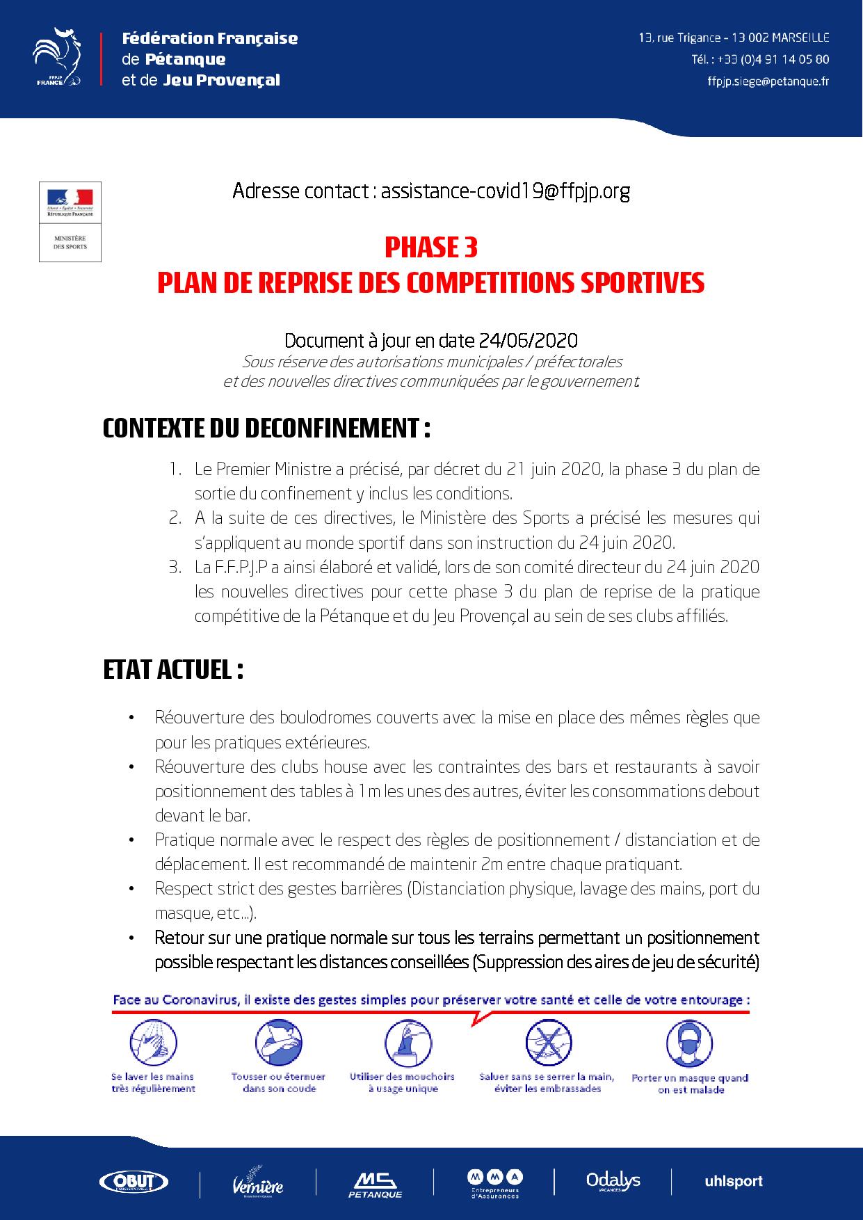 Nouveau plan de reprise de la fédération. Nouveau plan de reprise de la fédération.