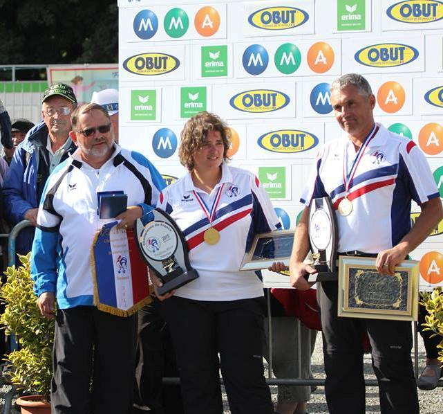 Champion de France doublette mixte 2015.