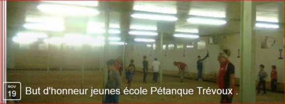 But d' honneur jeunes école de Pétanque  19 Nov 2016.