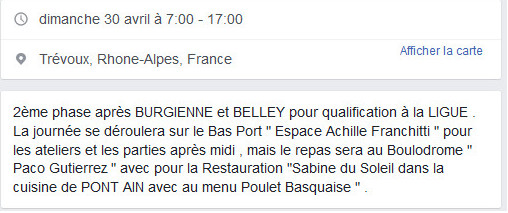 Journée  Détection Comité AIN du 30 Avril Trévoux .