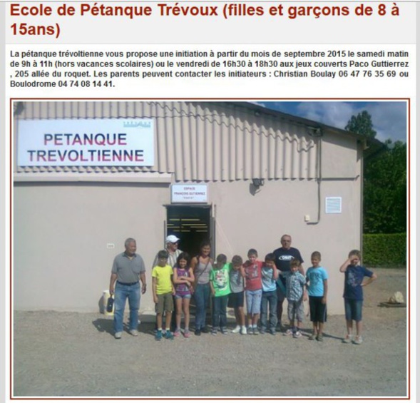 Vendredi avec école de Pétanque. Vendredi avec école de Pétanque.