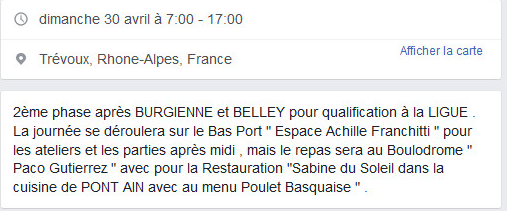 Journée  Détection Comité AIN du 30 Avril Trévoux . Journée  Détection Comité AIN du 30 Avril Trévoux .