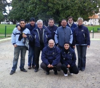 L'équipe de Pau Pasteur vainqueur de Cahors Sport Pétanque au tour précédent