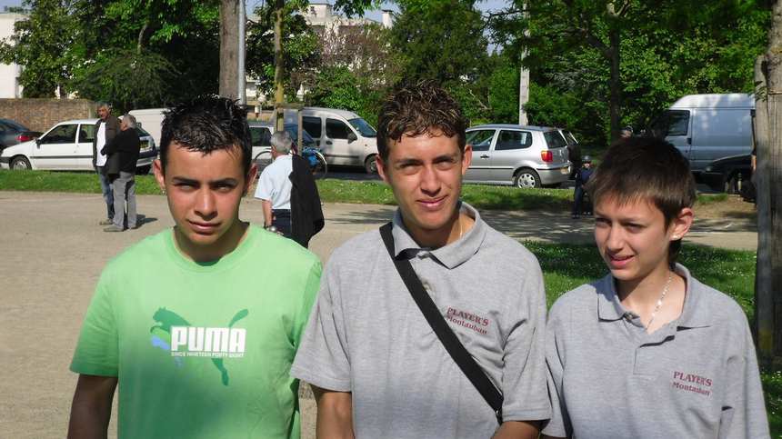 Les jeunes des Player's : Florian Vaccaro (Montpezat-de-Quercy), John Kyriazides et Dylan Samara