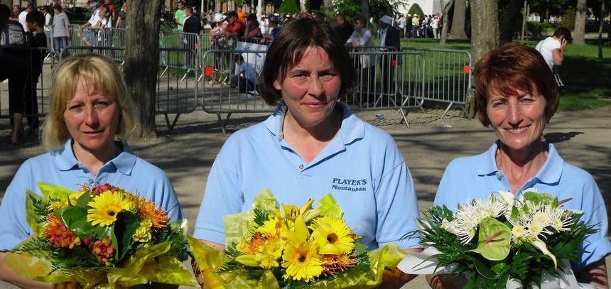 L'équipe féminine des Player's (Ghislaine Furbeyre, Chantal Maindrot et Solange Moreno)
