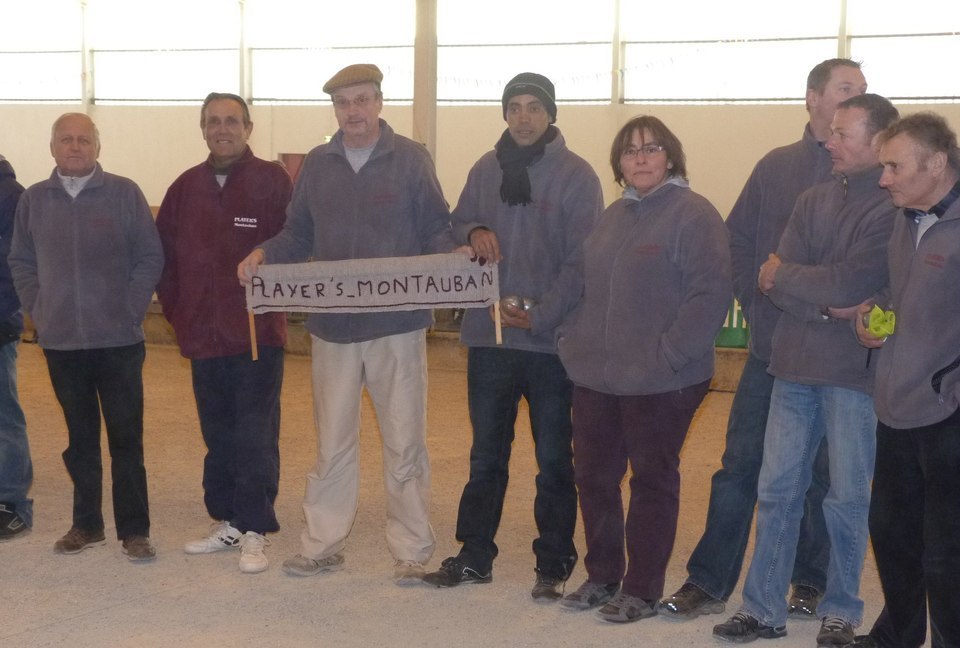 Les Player's et la banderole des supporters Les Player's et la banderole des supporters