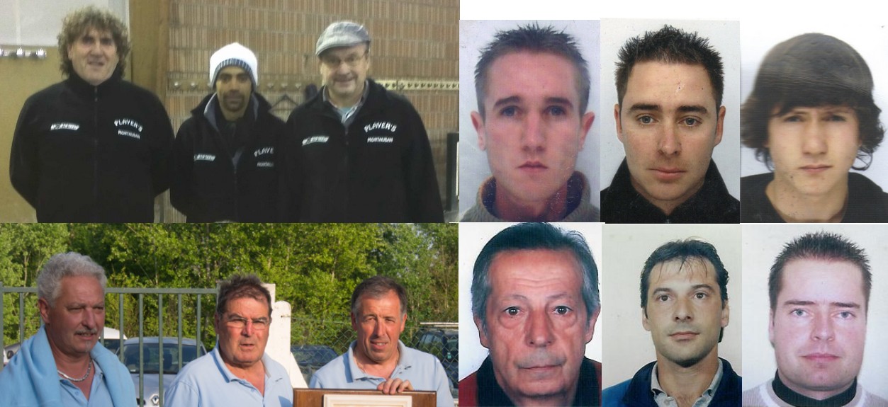 De gauche à droite et de haut en bas, la poule 6 : le 82, 65, 32 et 12 De gauche à droite et de haut en bas, la poule 6 : le 82, 65, 32 et 12