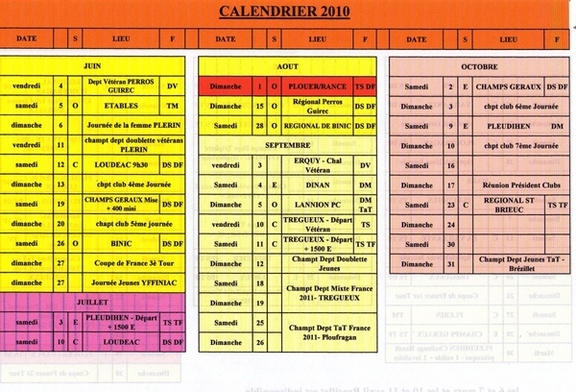 calendrier 2010