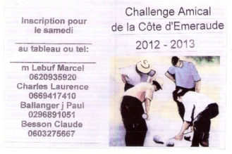 Challenge Amical de la Cote dEmeraude Challenge Amical de la Cote dEmeraude