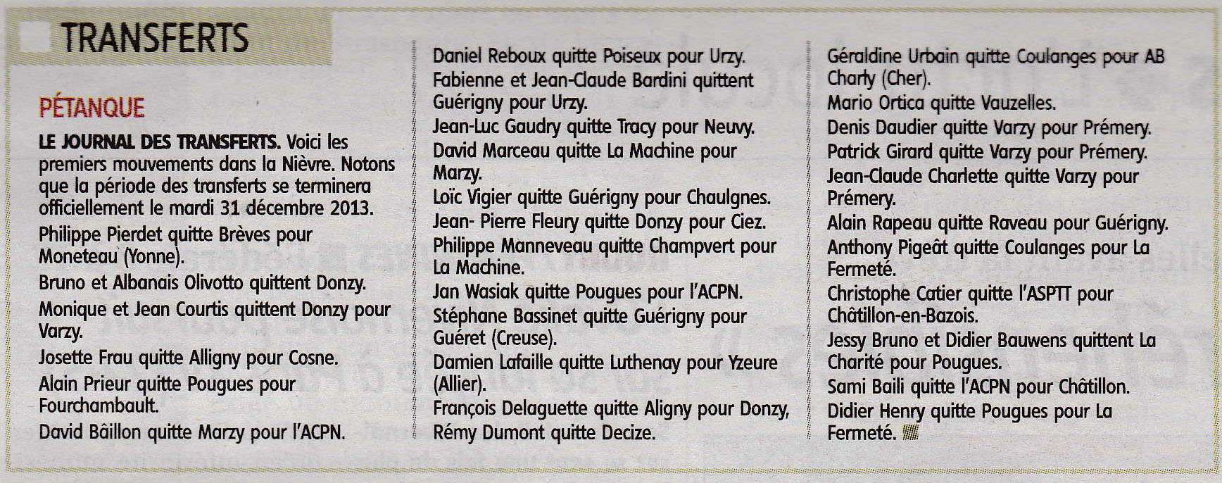 Article journal du centre