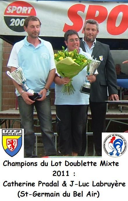 Champion du Lot Doublette Mixte 2011