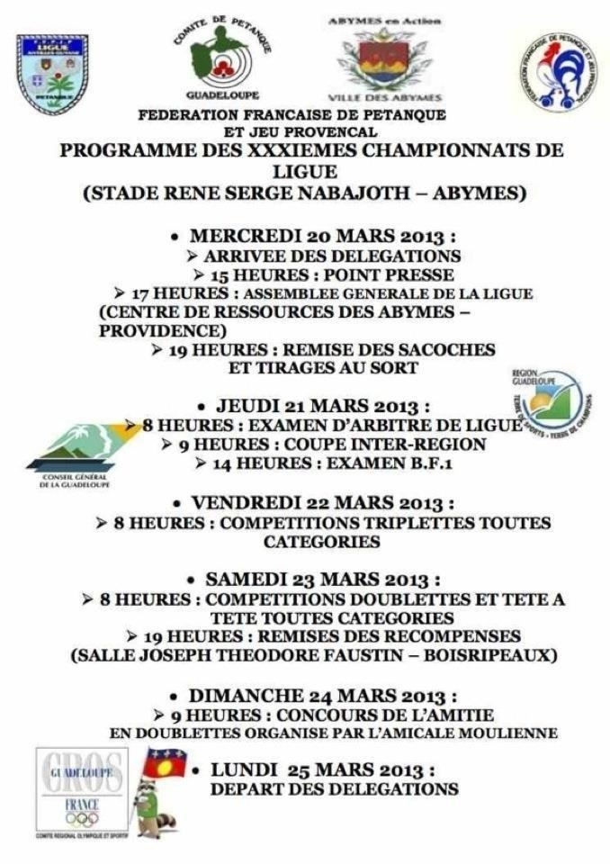 RASSEMBLEMENT LAG 2013 et PROGRAMME