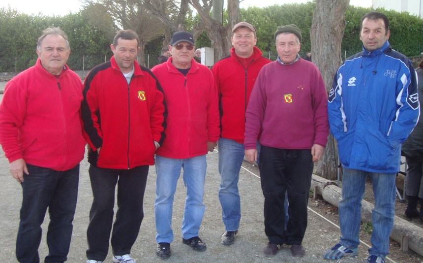 ST AULAYE 1 : J.FAURE,CH.CLAMENT,J.JEROME,C.BERGE,JP.PERRIER,JF.GIRET.