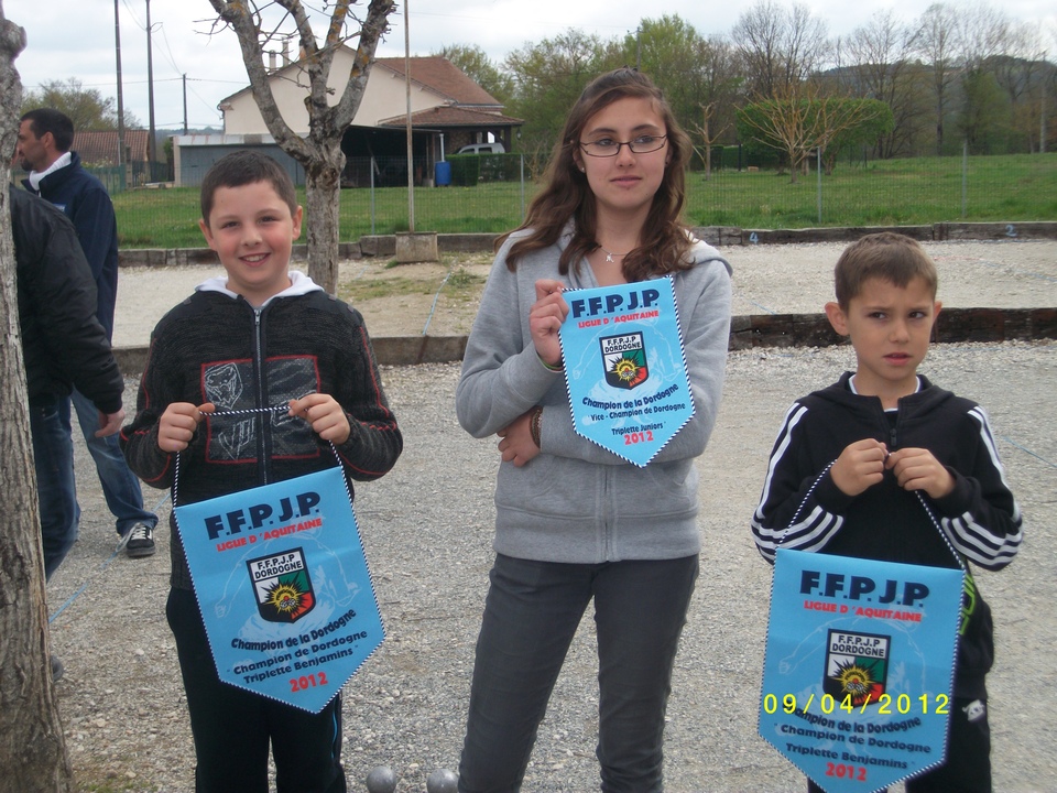 Théo , Morgane et Corentin récompensés.