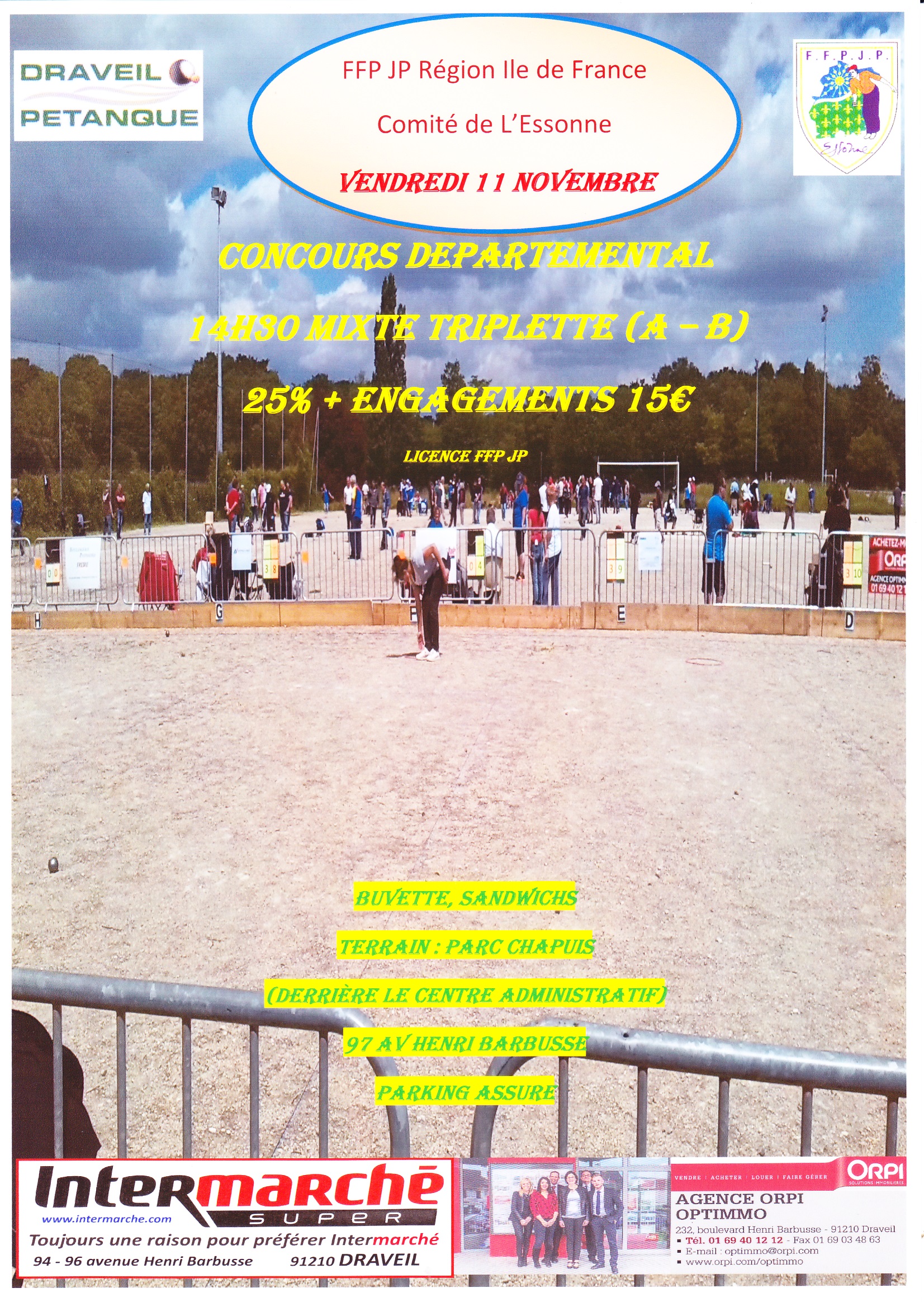 Affiche du concours à DRAVEIL le 11 Novembre à communiquer Affiche du concours à DRAVEIL le 11 Novembre à communiquer