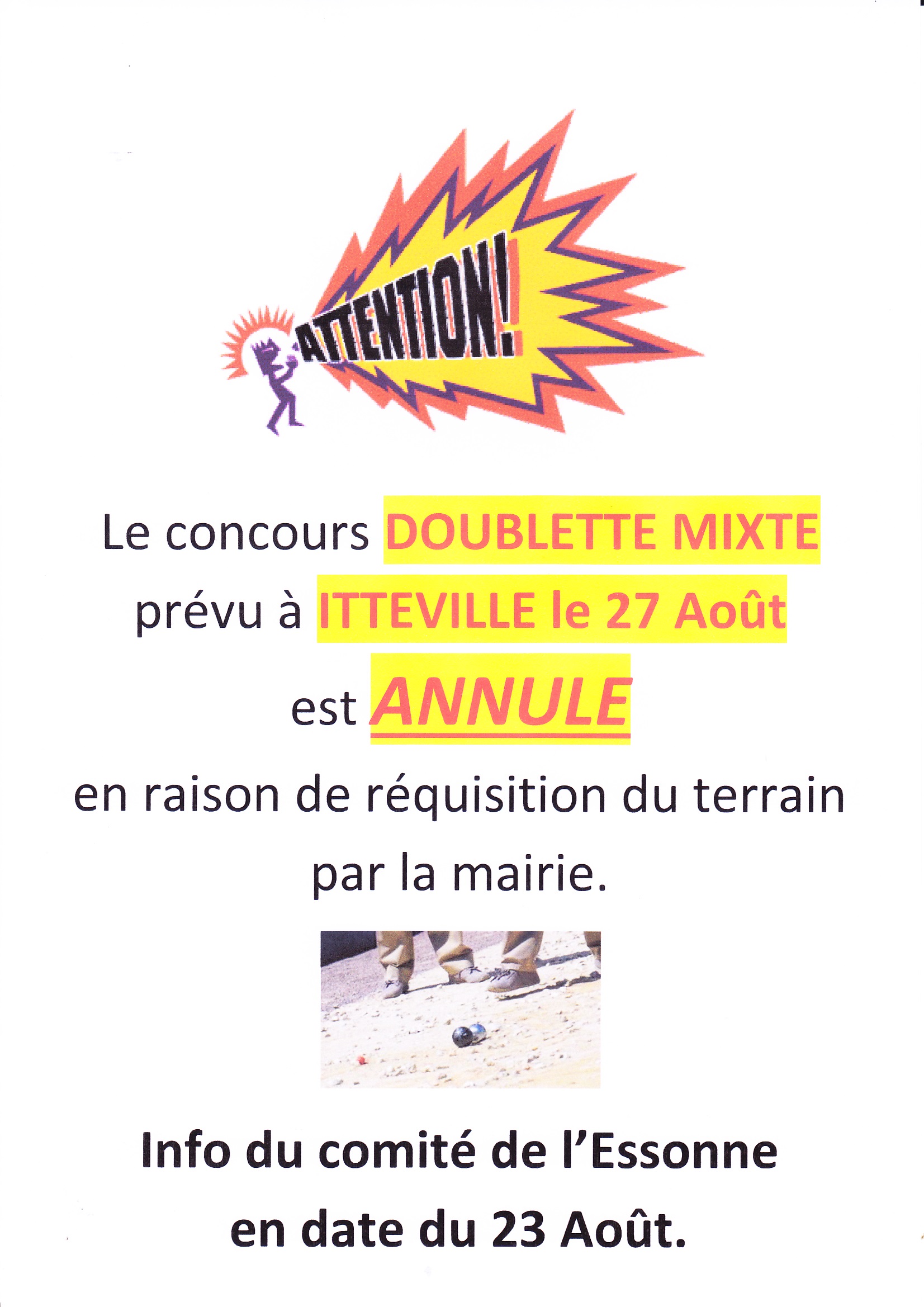 Annulation de Concours Annulation de Concours