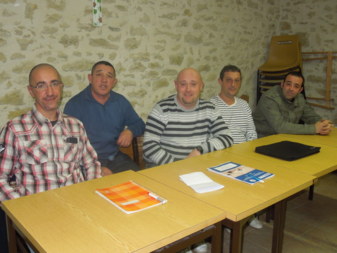 Le nouveau bureau : David,Michel,Lolo,Fernand,Pita (manque Yasmina)