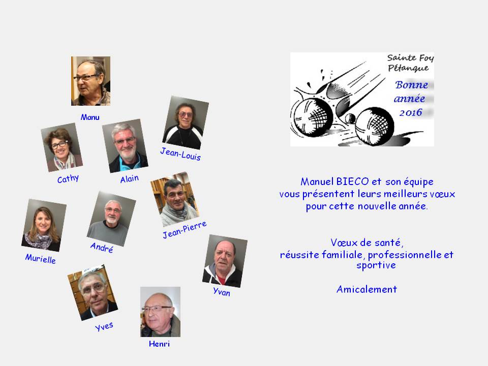BONNE ET HEUREUSE ANNEE 2016 BONNE ET HEUREUSE ANNEE 2016