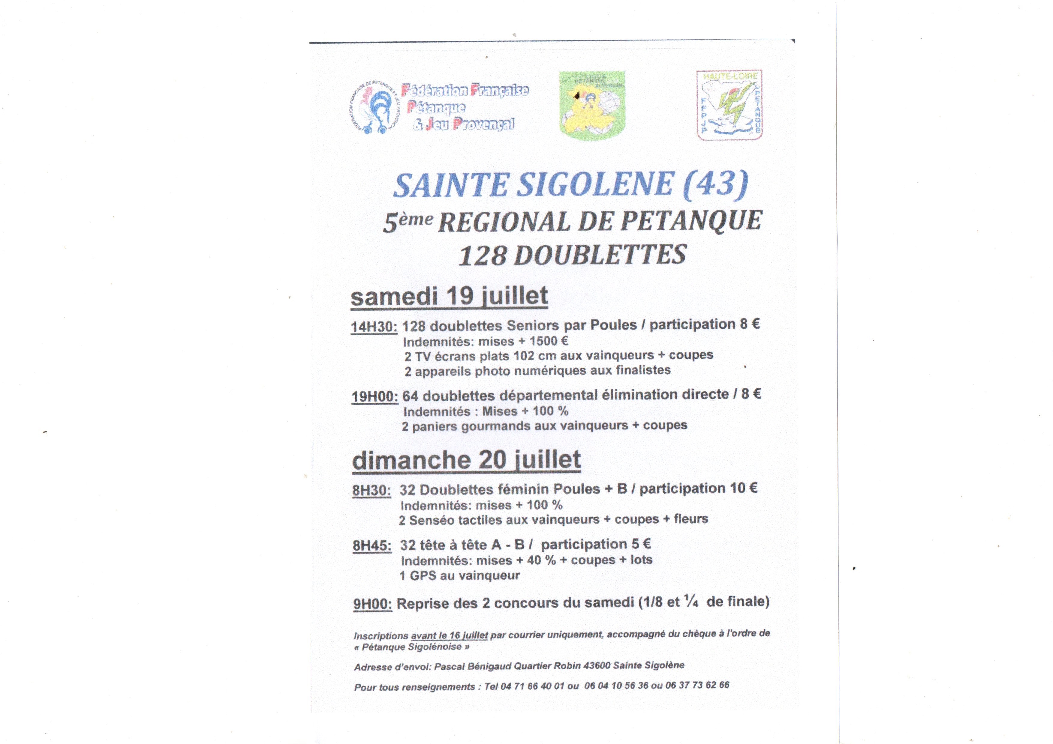 REGIONAL DE PETANQUE