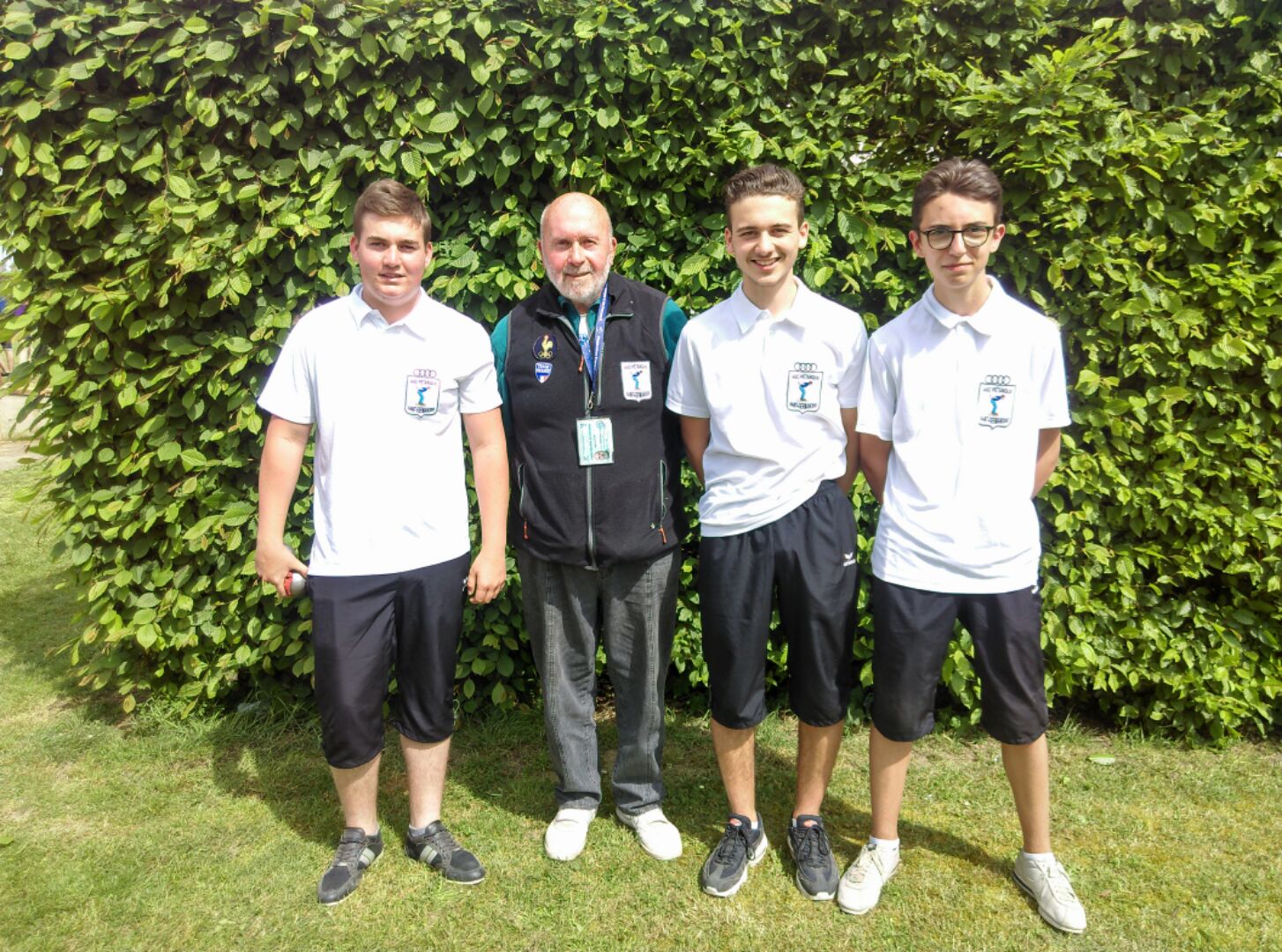 Jeson  Quentin  Maxime et  le  coach  Clément