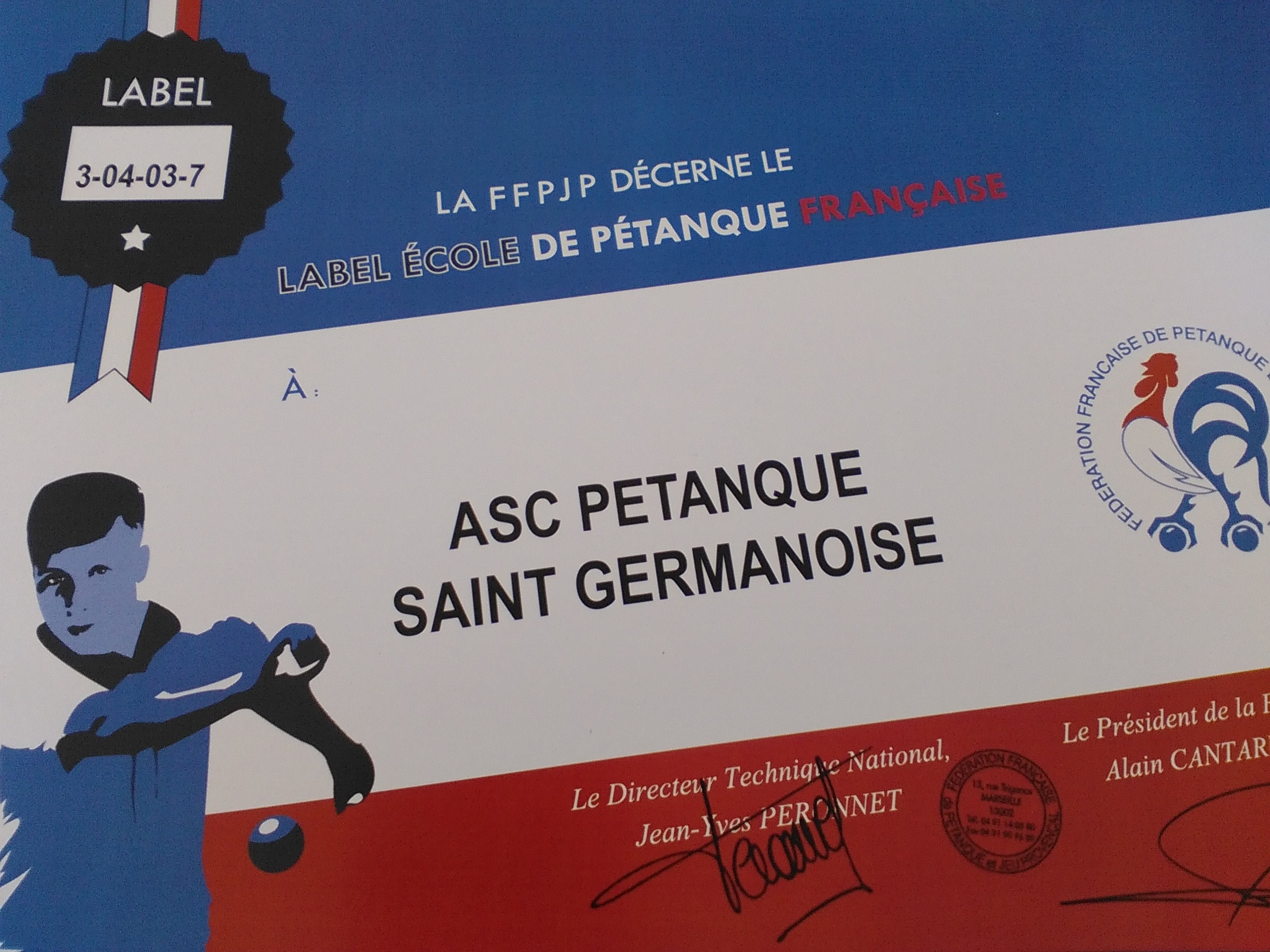 Bravo  à  tous  les  jeunes  de  L'ASC Pétanque  Saint - Germanoise