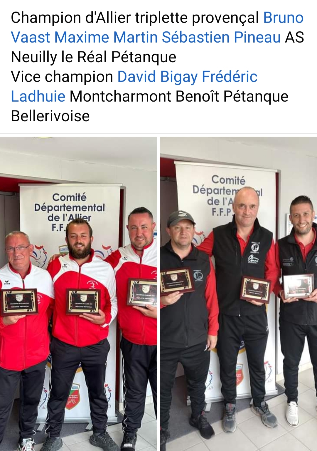 CHAMPIONNATS D'ALLIER PROVENCAL TRIPLETTE: LA PARTIE QUALIFICATIVE FATALE AUX 2 ÉQUIPES SAINT RÉMOISES ! CHAMPIONNATS D'ALLIER PROVENCAL TRIPLETTE: LA PARTIE QUALIFICATIVE FATALE AUX 2 ÉQUIPES SAINT RÉMOISES !