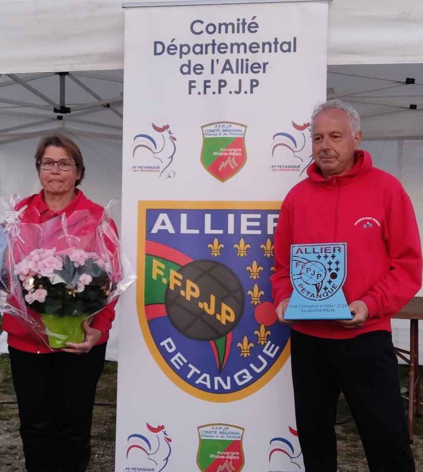 Marie Ange et Bernard les vice champions d'Allier.