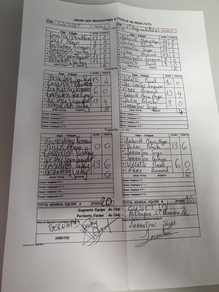 CHAMPIONNAT DES CLUBS : UNE VICTOIRE ET DEUX DÉFAITES POUR LES VÉTÉRANS LORS DE LA 5ème JOURNÉE CHAMPIONNAT DES CLUBS : UNE VICTOIRE ET DEUX DÉFAITES POUR LES VÉTÉRANS LORS DE LA 5ème JOURNÉE