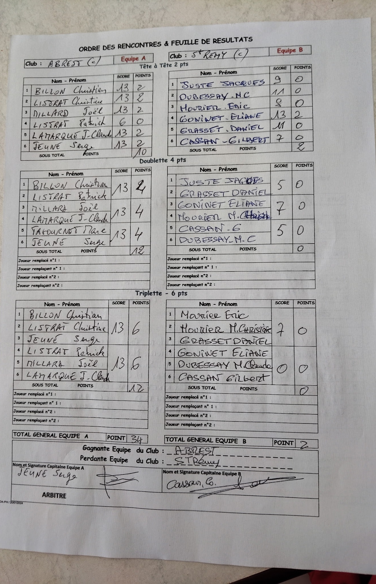UNE VICTOIRE ET 2 DÉFAITES POUR LES VÉTÉRANS EN CHAMPIONNAT DES CLUBS