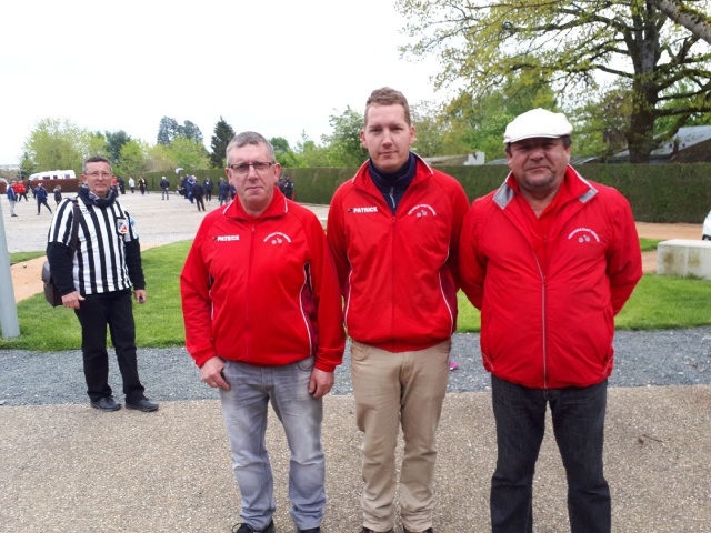 29/04/2018 -Championnat Départemental Triplettes Promotion à Tronget - Jordan, Daniel et Serge 