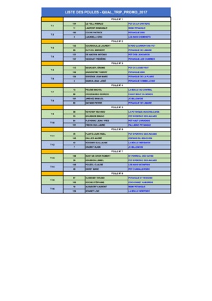 TIRAGE TRIPLETTE PROMOTION TIRAGE TRIPLETTE PROMOTION