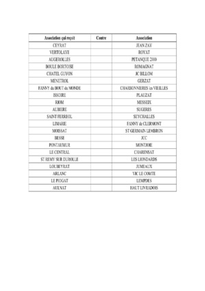 DEUXIEME TOUR DEUXIEME TOUR