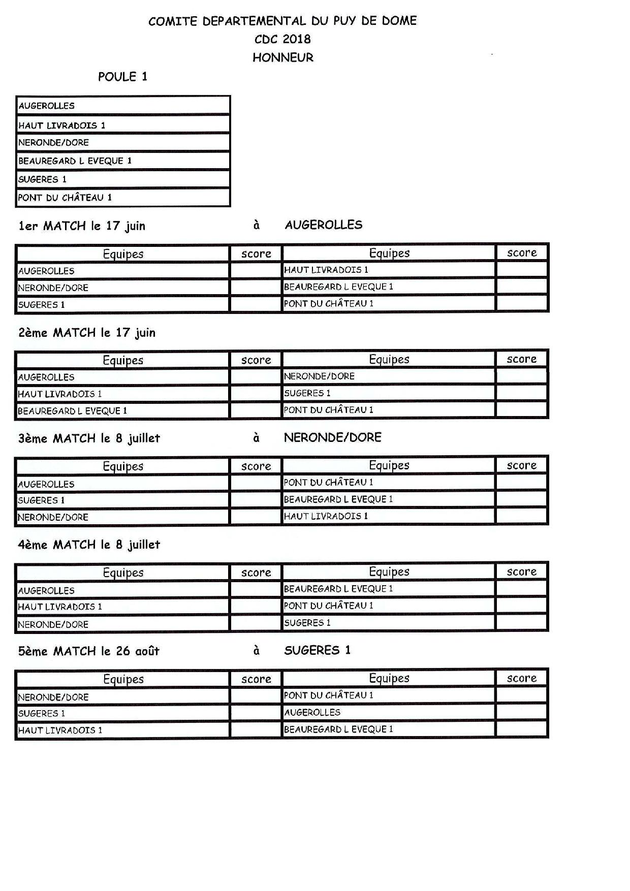 CDC OPEN LES POULES DE NOS EQUIPES CDC OPEN LES POULES DE NOS EQUIPES