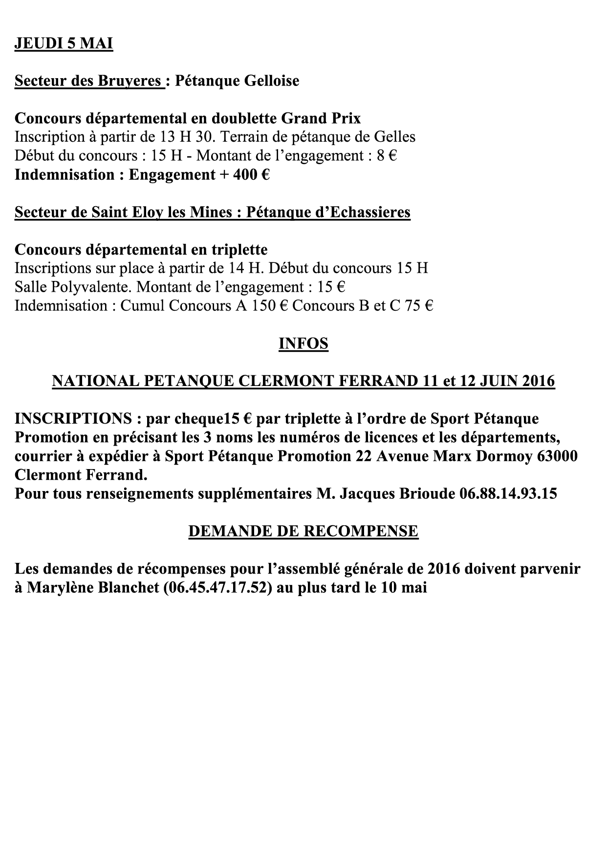week-end du 1er MAI week-end du 1er MAI