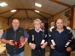 Le podium : Denis, 3ème, Maurice, 1er et Rachid, 2ème