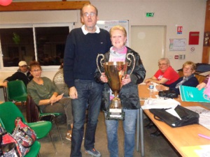 Le président et Annie Petit, meilleure joueuse SVCP Le président et Annie Petit, meilleure joueuse SVCP